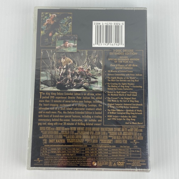 King Kong DVD Deluxe Extended Edition 3 Disc Set 2006 NEW Sealed - Picture 3 of 11
